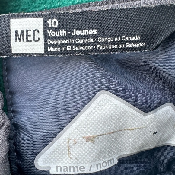 MEC Green Zip Up Fleece Sweatshirt Size 10 - Picture 6 of 6